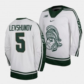 Michigan State Spartans Artyom Levshunov Replica Hockey White 2023-24 Jersey