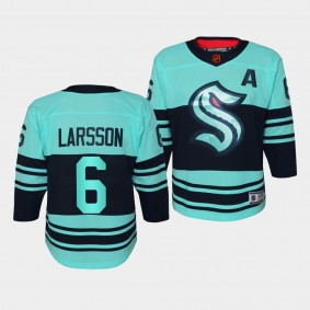 Seattle Kraken Adam Larsson 2022 Special Edition 2.0 Ice Blue #6 Youth Jersey Retro