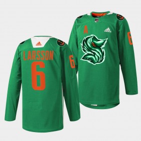 Seattle Kraken 2023 Green Night Adam Larsson #6 Green Jersey Speciality warm-up