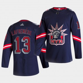 New York Rangers 2021 Reverse Retro Alexis Lafrenière Navy Special Edition Authentic Jersey