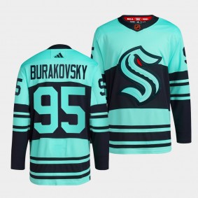 Reverse Retro 2.0 Seattle Kraken Andre Burakovsky #95 Ice Blue Authentic Primegreen Jersey 2022