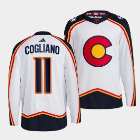 Colorado Avalanche 2022 Reverse Retro 2.0 Andrew Cogliano #11 White Jersey Authentic Primegreen