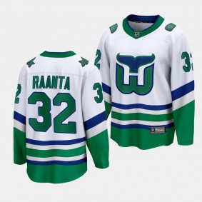 Carolina Hurricanes Antti Raanta Whalers White Premier Breakaway Jersey Men's