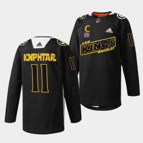 Los Angeles Kings Anze Kopitar Star Wars Night #11 Black Jersey Warmup