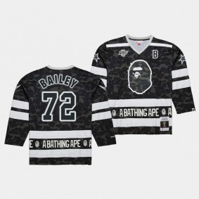 Los Angeles Kings NHL BAPE Mitchell Ness Bailey Black #72 Camo Jersey