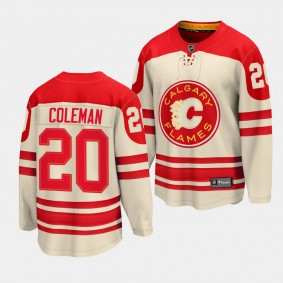 Calgary Flames Blake Coleman 2023 NHL Heritage Classic Cream Premier Breakaway Player Jersey Men's