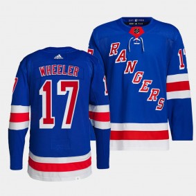 New York Rangers Authentic Pro Blake Wheeler #17 Blue Jersey Home