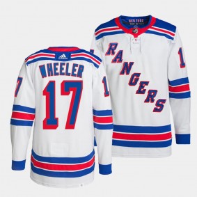 New York Rangers Authentic Pro Blake Wheeler #17 White Jersey Away