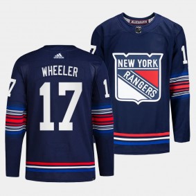 Blake Wheeler New York Rangers 2023-24 Alternate Navy #17 Authentic Third Jersey Men's