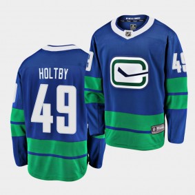 Braden Holtby Vancouver Canucks 2020-21 Alternate Royal Premier Player Men Jersey