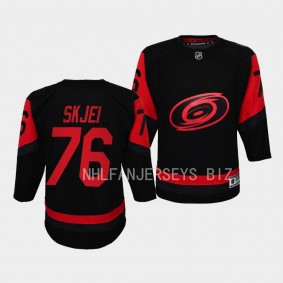 Carolina Hurricanes #76 Brady Skjei 2023 NHL Stadium Series Player Black Youth Jersey