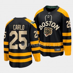 Boston Bruins Brandon Carlo 2023 Winter Classic Black Breakaway Jersey Men's