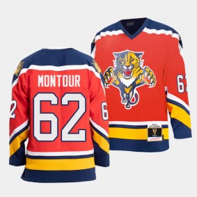 Brandon Montour Florida Panthers 95-96 Authentic Blue Line Red #62 Jersey Mitchell Ness