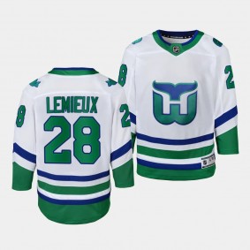 Carolina Hurricanes #28 Brendan Lemieux Whalers Replica White Youth Jersey