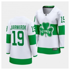 Toronto Maple Leafs Calle Jarnkrok 2024 St. Patricks Alternate Premier Women White Jersey Breakaway Player