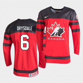 Jamie Drysdale Canada Team 2020 IIHF World Junior Championship Red Jersey