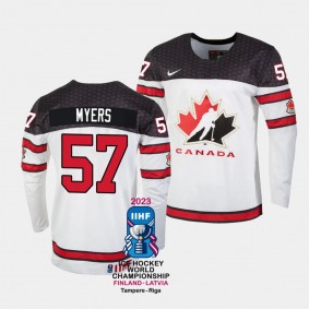 Tyler Myers Canada Hockey 2023 IIHF World Championship #57 White Jersey Home