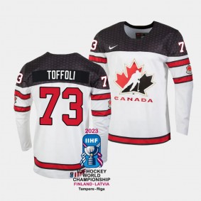 Tyler Toffoli Canada Hockey 2023 IIHF World Championship #73 White Jersey Home