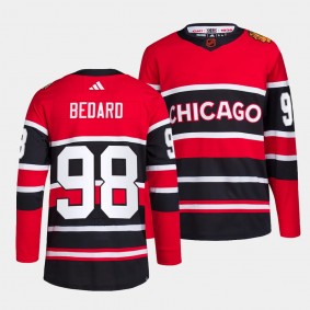 Connor Bedard Chicago Blackhawks Reverse Retro 2.0 Red #98 Primegreen Jersey Men's