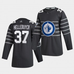 Connor Hellebuyck #37 Winnipeg Jets 2020 NHL All-Star Game Gray Authentic Jersey