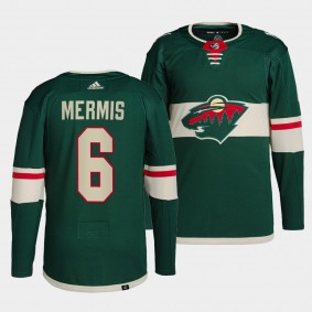 Minnesota Wild Home Dakota Mermis #6 Green Jersey Authentic