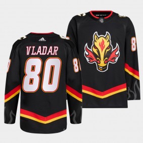 Calgary Flames 2022-23 Blasty Alternate Dan Vladar #80 Black Jersey Primegreen