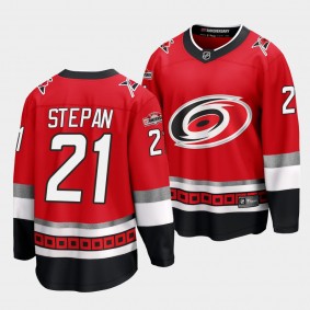 Derek Stepan Carolina Hurricanes Home Red Breakaway Player Jersey Men's