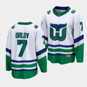 Carolina Hurricanes Dmitry Orlov Whalers White Premier Breakaway Jersey Men's