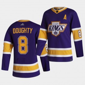 Los Angeles Kings 2021 Reverse Retro Drew Doughty Purple Authentic Jersey