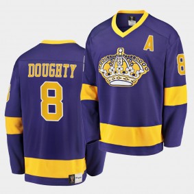 Drew Doughty #8 Los Angeles Kings Vintage Purple Premier Breakaway Jersey