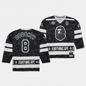 Los Angeles Kings NHL BAPE Mitchell Ness Drew Doughty Black #8 Camo Jersey