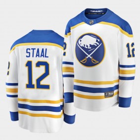 Eric Staal #12 Sabres 2020-21 Away White Breakaway Player Jersey