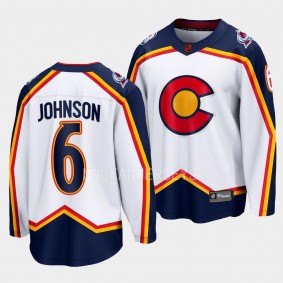 Colorado Avalanche Erik Johnson Special Edition 2.0 2022 White Breakaway Retro Jersey Men's