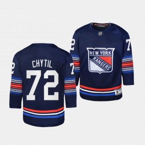 New York Rangers #72 Filip Chytil 2023-24 Alternate Premier Third Navy Youth Jersey