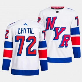 Filip Chytil 2024 NHL Stadium Series Authentic Player New York Rangers #72 White Jersey Primegreen