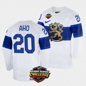 Sebastian Aho 2022 NHL Global Series Finland #20 White Home Jersey Men