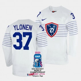 Sebastian Ylonen 2023 IIHF World Championship France #37 White Home Jersey Men