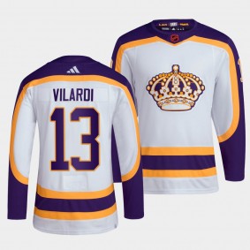 Los Angeles Kings 2022 Reverse Retro 2.0 Gabriel Vilardi #13 White Authentic Primegreen Jersey Men's