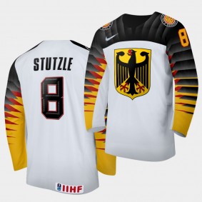 Tim Stützle Germany Team 2020 IIHF World Junior Championship Away White Jersey