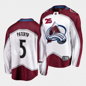 Greg Pateryn Colorado Avalanche 2021 25th Anniversary Men White Away Jersey