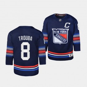 New York Rangers #8 Jacob Trouba 2023-24 Alternate Premier Third Navy Youth Jersey