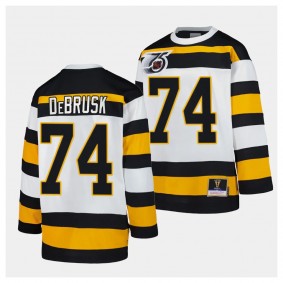 Jake DeBrusk Boston Bruins Blue Line 1991 Throwback White #74 Jersey Mitchell Ness