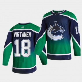 Vancouver Canucks 2021 Reverse Retro Jake Virtanen Green Special Edition Authentic Jersey