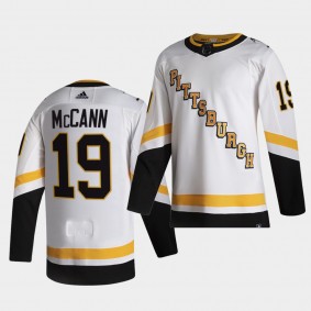 Jared McCann #19 Penguins 2020-21 Reverse Retro Fourth Authentic White Jersey