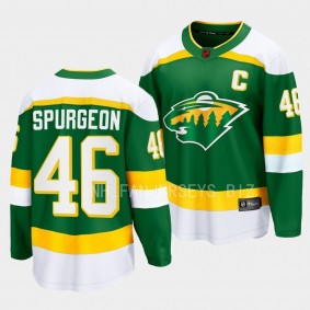 Minnesota Wild Jared Spurgeon Special Edition 2.0 2022 Green Breakaway Retro Jersey Men's