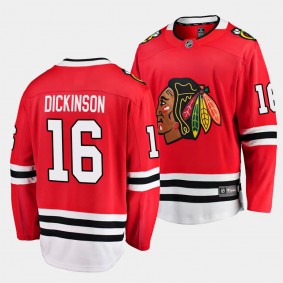 Jason Dickinson Chicago Blackhawks Home Red #16 Breakaway Player Jersey Men's