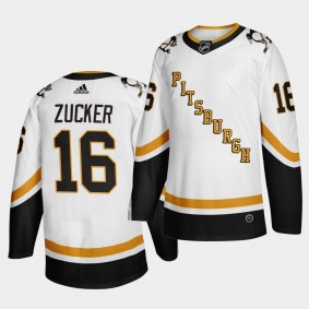 Jason Zucker #16 Penguins 2020-21 Reverse Retro Fourth Authentic White Jersey