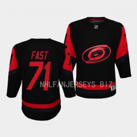 Carolina Hurricanes #71 Jesper Fast 2023 NHL Stadium Series Player Black Youth Jersey