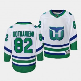 Carolina Hurricanes #82 Jesperi Kotkaniemi Whalers Replica White Youth Jersey