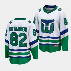 Carolina Hurricanes Jesperi Kotkaniemi Whalers White Premier Breakaway Jersey Men's